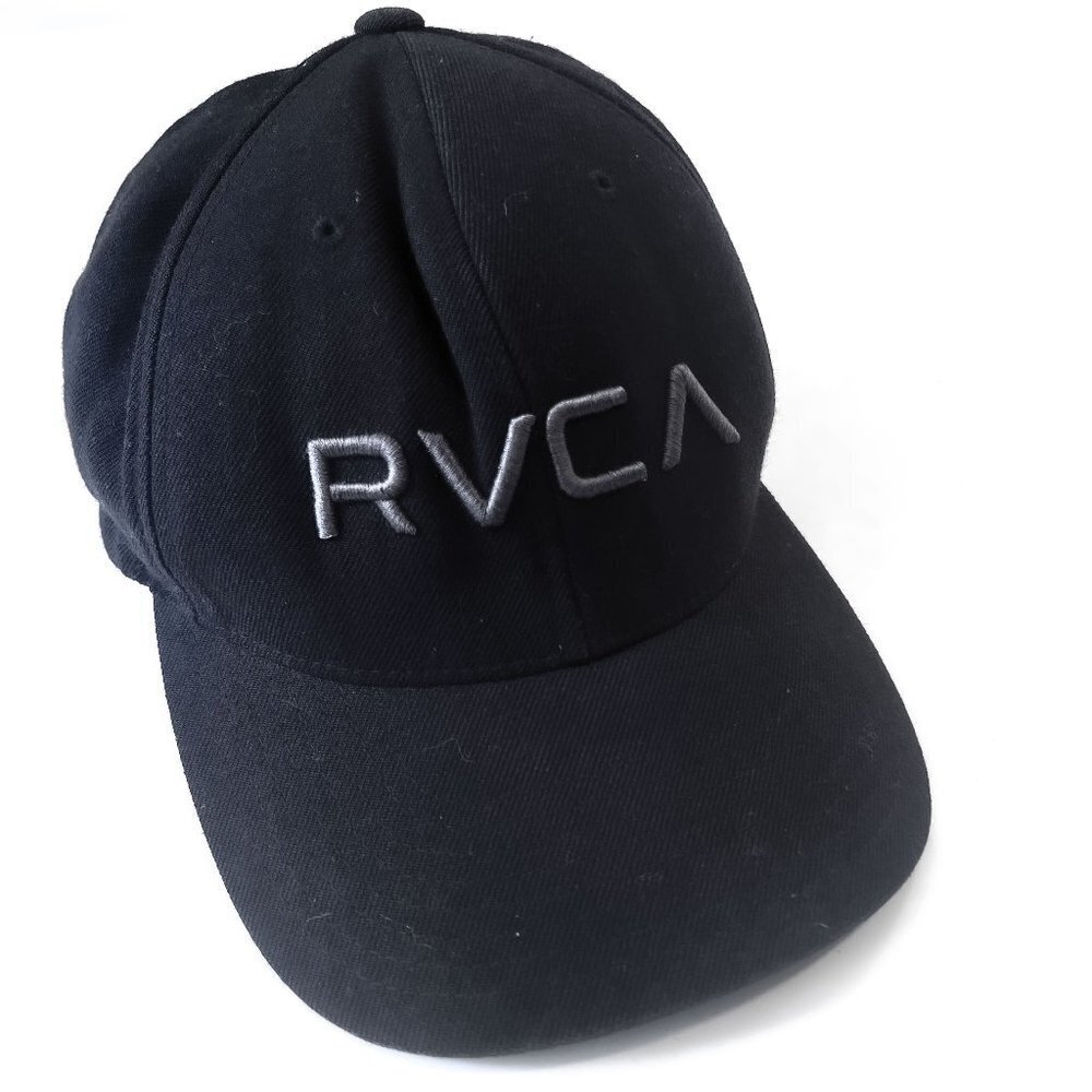 RVCA VA Sport Mid Fit Snapback Hat Black